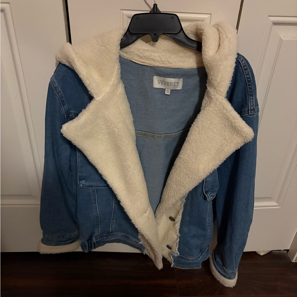 Vervet Blue Denim Jacket with Cream Lining